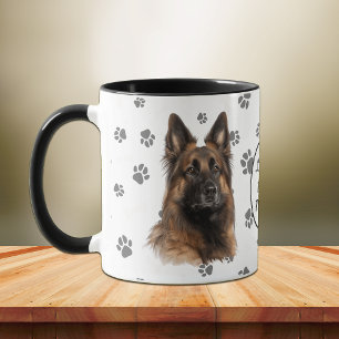 Hou van mijn Belgische Tervuren-hond Pootafdruk Mok