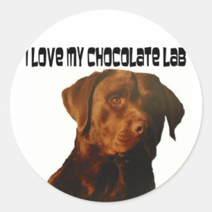 hou van mijn chocoladelabstickers ronde sticker