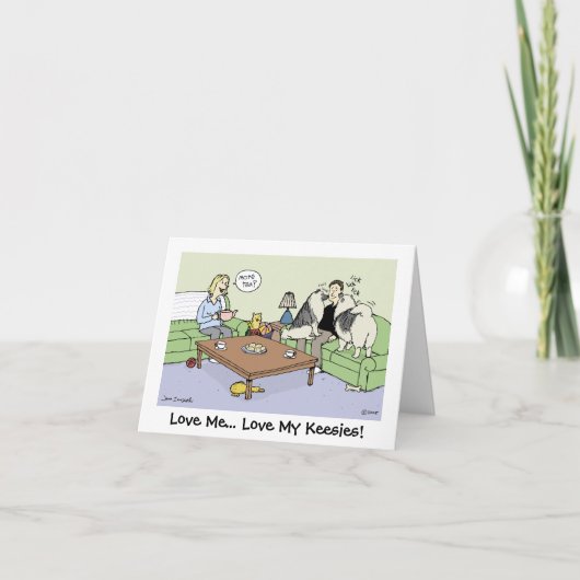 Hou van mijn Keeshonden Bedankkaart (Voorkant)