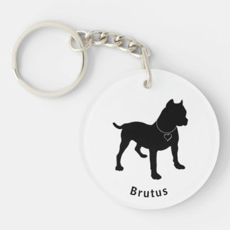 Hou van mijn Pittie  DBL Sided Sleutelhanger