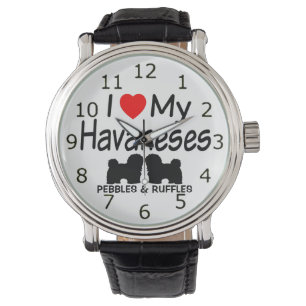 Hou van mijn twee Havanese Honden Horloge