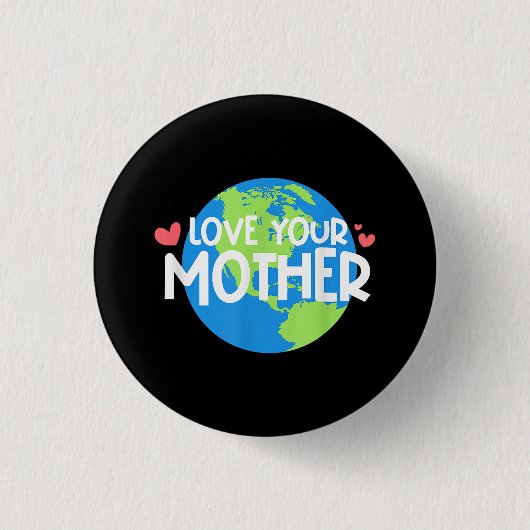 Hou van Moeder Aarde Dag Ronde Button 3,2 Cm (Voorkant)