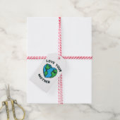 Hou Van Moeder Aarde Hart Cadeaulabel (Met Touw)