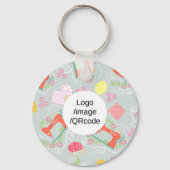 Hou van naaimachine. Blauw Sleutelhanger (Achterkant)