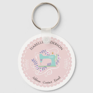 Hou van naaimachine. Peach Sleutelhanger