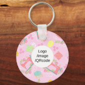 Hou van naaimachine. Peach Sleutelhanger (Achterkant)