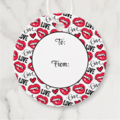 Hou van rode lippen bedankjes labels (Voorkant)