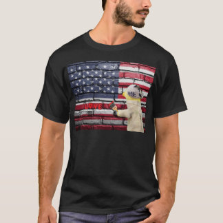 Hou van USA graffiti muur kunst. T-Shirt