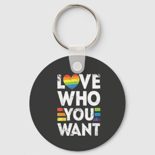 Hou van wie je wilt LGBT Pride Month Sleutelhanger