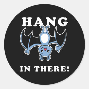 Hou Vol Bat - Grappige Vleermuis Halloween Grap Ronde Sticker