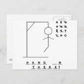 "Hou vol!" Hangman Game Briefkaart (Voorkant / Achterkant)