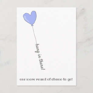 Hou vol! - Laatste Chemo Cute Lilac Ballon Briefkaart