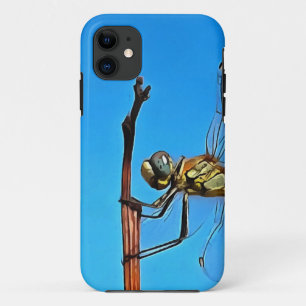 Hou vol met artistieke dragonfly tegen Cerulean Bl iPhone 11 Hoesje