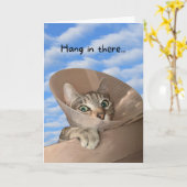 Hou vol met een kat in Cone Funny. Kaart (Gele Bloem)