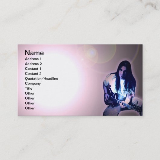 Hou vol met rockin. visitekaartje (Voorkant)