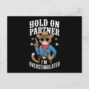 Hou vol partner ik ben overgestimuleerd Retro West Briefkaart