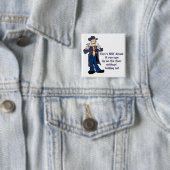 Hou vol! vierkante button 5,1 cm (In situ)