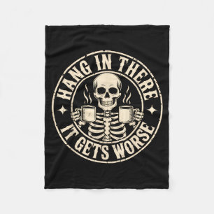 Hou vol wordt erger T-shirt grappig sarcastisch Fleece Deken