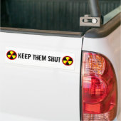 Hou ze tegen de nucleaire slogan van de aangepaste bumpersticker (Op Truck)