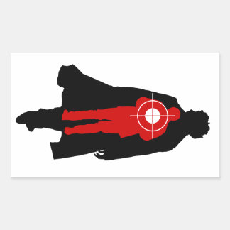 Hou zijn hart tegen rechthoekige sticker