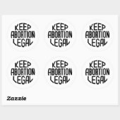 Houd abortus legaal ronde sticker (Vel)