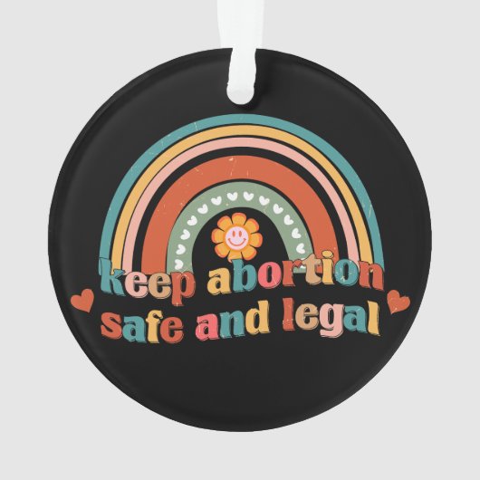 Houd abortus veilig en legaal ornament (achterkant)