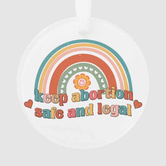 Houd abortus veilig en legaal ornament (achterkant)