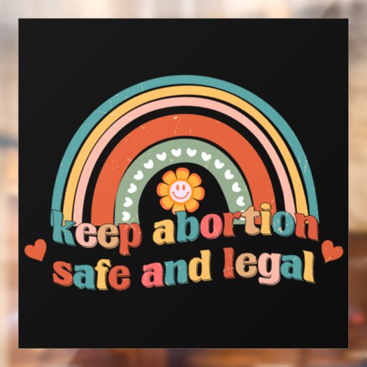 Houd abortus veilig en legaal raamsticker (Vel 2)