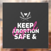 Houd abortus veilig en legaal raamsticker (Vel 2)