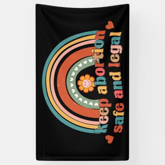 Houd abortus veilig en legaal spandoek (Verticaal)