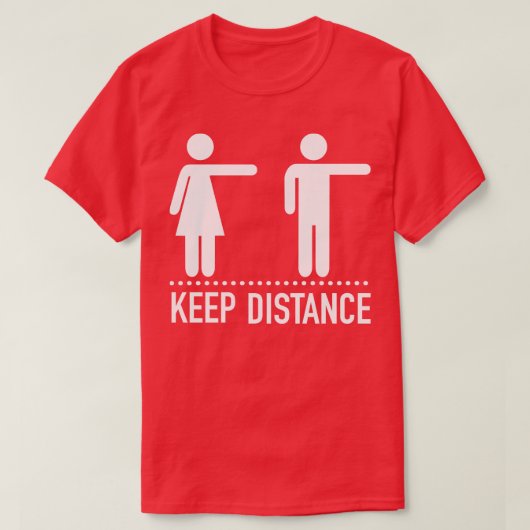 Houd afstand t-shirt (Design voorkant)