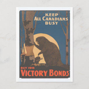 Houd alle Canadezen bezig Briefkaart