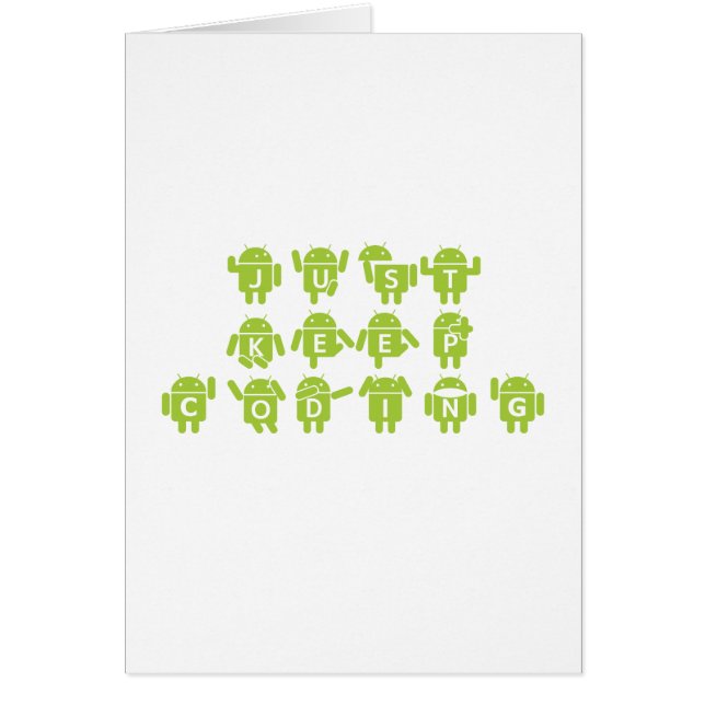 Houd alleen Codering (Bug Droid Letters Font) (Voorkant)