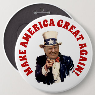 HOUD AMERIKA GROOT TRUMP 2020 RONDE BUTTON 6,0 CM
