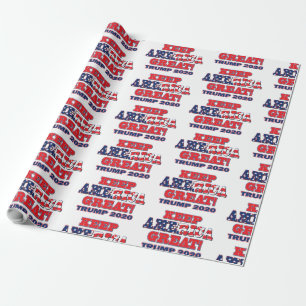 Houd Amerika weer geweldig Trump 2020 Cadeaupapier