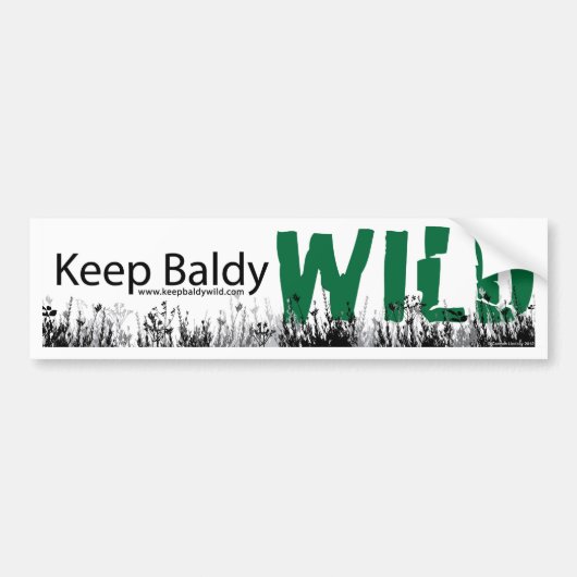 Houd Baldy Wild Bumpersticker (Voorkant)