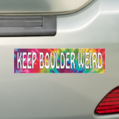 Houd Boulder Weird Bumpersticker (Op auto)