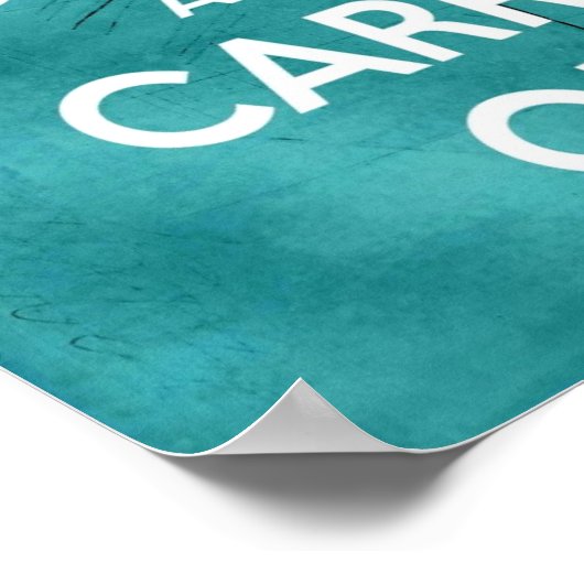 Houd Calm Alice Poster (Hoek)