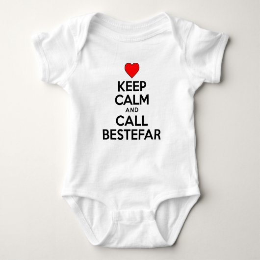 Houd Calm Call Bestefar Noors Romper (Voorkant)
