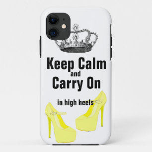 Houd Calm Carry on High Hiel Shoes iPhone 5 11 Hoesje