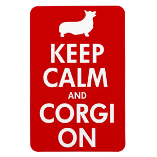 Houd Calm Corgi op grote automagneet Magneet