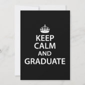Houd Calm en Afstuderen Funny Afstuderen Kaart (Voorkant)