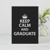 Houd Calm en Afstuderen Funny Afstuderen Kaart (Staand voorkant)