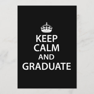 Houd Calm en Afstuderen Funny Afstuderen Kaart