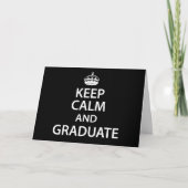 Houd Calm en Afstuderen Funny Afstuderen Kaart (Voorkant)