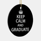Houd Calm en Afstuderen Funny Afstuderen Keramisch Ornament (Rechts)