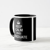Houd Calm en Afstuderen Funny Afstuderen Mok (Voorkant links)