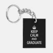 Houd Calm en Afstuderen Funny Afstuderen Sleutelhanger (Voorkant Links)