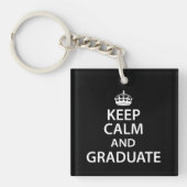 Houd Calm en Afstuderen Funny Afstuderen Sleutelhanger (Voorkant)