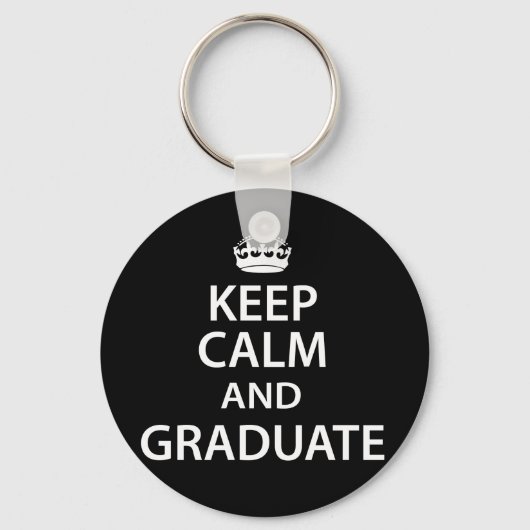 Houd Calm en Afstuderen Funny Afstuderen Sleutelhanger (Voorkant)